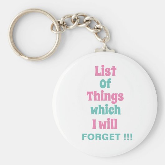 忘おもしろいれ深い人には注意忘れ キーホルダー (正面)