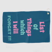 忘おもしろいれ深い人には注意忘れ ゴルフタオル (横)