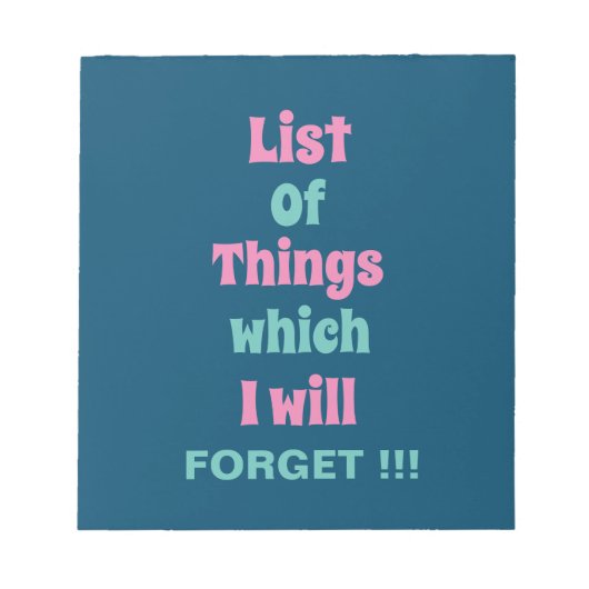 忘おもしろいれ深い人には注意忘れ ノートパッド (正面)