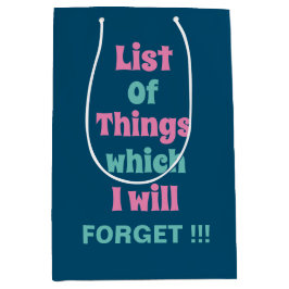 忘おもしろいれ深い人には注意忘れ ミディアムペーパーバッグ