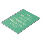 忘おもしろいれ物にリストする人のための引用文 ノートブック (左側)