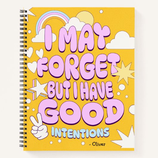 忘おもしろいれ物にリストする人のための引用文 ノートブック (正面)