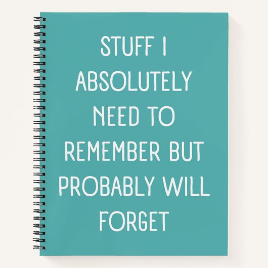 忘おもしろいれ物にリストする人のための引用文 ノートブック (正面)