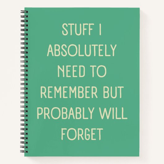 忘おもしろいれ物にリストする人のための引用文 ノートブック (正面)