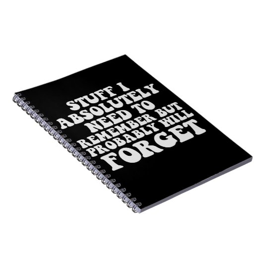 忘おもしろいれ物の人がギフトのリストを行う引用文 ノートブック (右側)