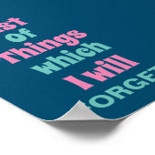 忘れおもしろいたき人への注意 ポスター (角)