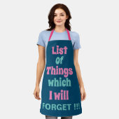 忘れおもしろいた人の一覧のアラーム エプロン (着用した状態)