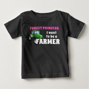 忘れおもしろいプリンセスになりたい農家 ベビーTシャツ