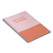 忘れおもしろい深い脳霧引用文ピンク&オレンジ ノートブック (右側)