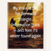 忘れおもしろい物好きの人がスパイラルをリストする引用文 ノートブック (正面)