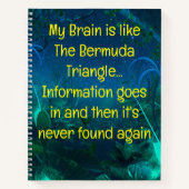 忘れおもしろい物好きの人がスパイラルをリストする引用文 ノートブック (正面)