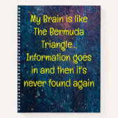 忘れおもしろい物好きの人がスパイラルをリストする引用文 ノートブック (正面)