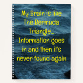 忘れおもしろい物好きの人がスパイラルをリストする引用文 ノートブック (正面)