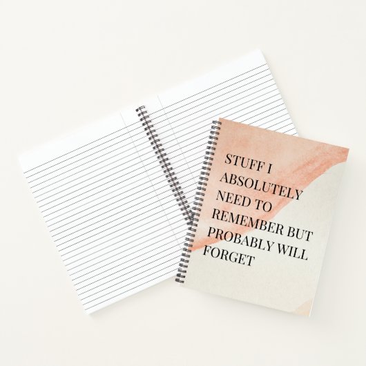 忘れおもしろい物好きの人がピンクに染まることわざ ノートブック (内部)