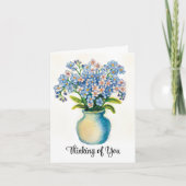 忘れお花考えの悔やみや弔慰 カード (正面)