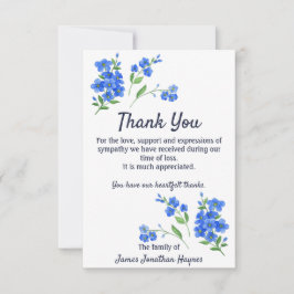 忘れお葬式悔やみや弔慰 サンキューカード