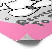 忘れずにスマイルかわいい幸せなユニコーンヨガをする ポスター (角)