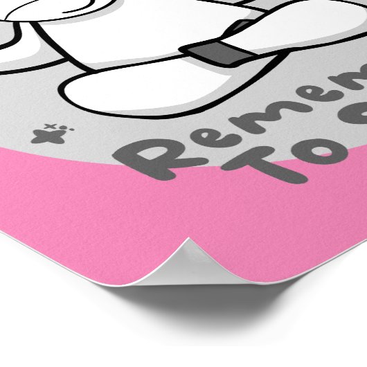 忘れずにスマイルかわいい幸せなユニコーンヨガをする ポスター (角)