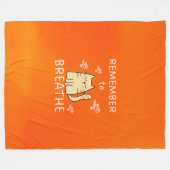 忘れずに呼吸する フリースブランケット (正面(横))