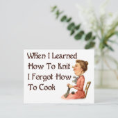 忘れっぽい編み物作家 ポストカード (スタンド正面)