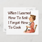 忘れっぽい編み物作家 ポストカード (正面/裏面)