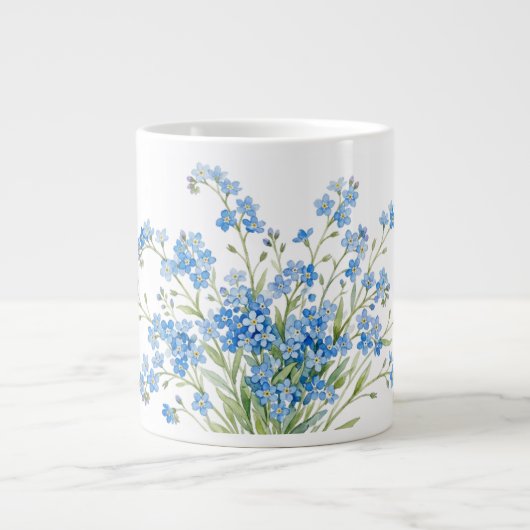 忘れないでくださいねの花の特製マグカップ ジャンボコーヒーマグカップ (正面)