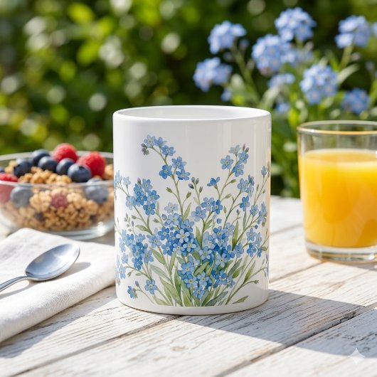 忘れないでくださいねの花の特製マグカップ ジャンボコーヒーマグカップ
