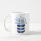 忘れないでください 花を愛する人への陶器 コーヒーマグカップ (左)