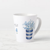 忘れないでください 花好き 陶器 カフェラテマグ (右アングル)
