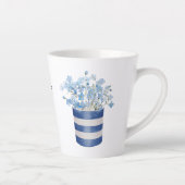 忘れないでください 花好き 陶器 カフェラテマグ (右)