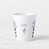 忘れないでください 花好き 陶器 カフェラテマグ (正面)