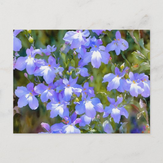 忘れないでブルーの花ポストカード ポストカード (正面)