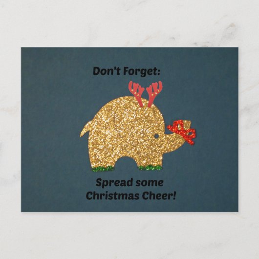 忘れないで下さい: クリスマスの応援を広げて下さい! シーズンポストカード (正面)