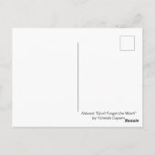 忘れないで洗濯のポストカード ポストカード (裏面)