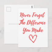 忘れないで、あなたがもたらす違いに、感謝を ポストカード (正面/裏面)
