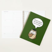 忘れないで あなたが作った違い かわいいフクロウ プランナー手帳 (ディスプレー)