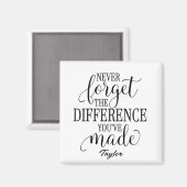 忘れないで。あなたが変わえた違い: やる気が出る名言 マグネット (正面/裏面)