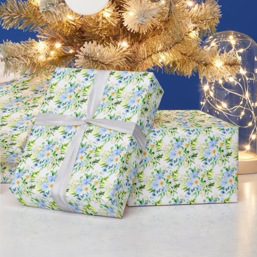 忘れないで+デイジーの花 ラッピングペーパー (クリスマス)