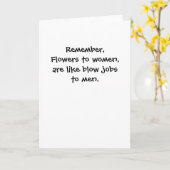 忘れないで、花の女性に吹は仕事好き… カード (黄色い花)