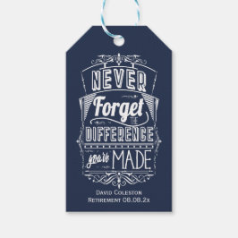 忘れないで 退職パーティーの記念品 ギフトタグ