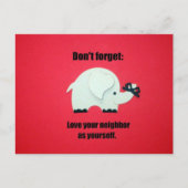 忘れないで:隣人を自分自身のように愛しなさい ポストカード (正面)