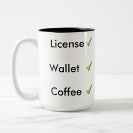 忘れないべきチェックリスト ツートーンマグカップ