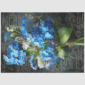 忘れな草のブルーフローラルデクパージュ 薄葉紙 (正面)