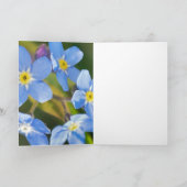 忘れな草の花　ロマンティックな感謝の気持ち サンキューカード (内部)