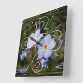 忘れは私は花を スクエア壁時計 (傾斜)