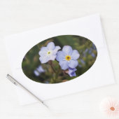 忘れは私は花を 楕円形シール (封筒)