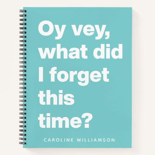 忘れやおもしろいすい人のためのオイベイ名の引用文 ノートブック (正面)