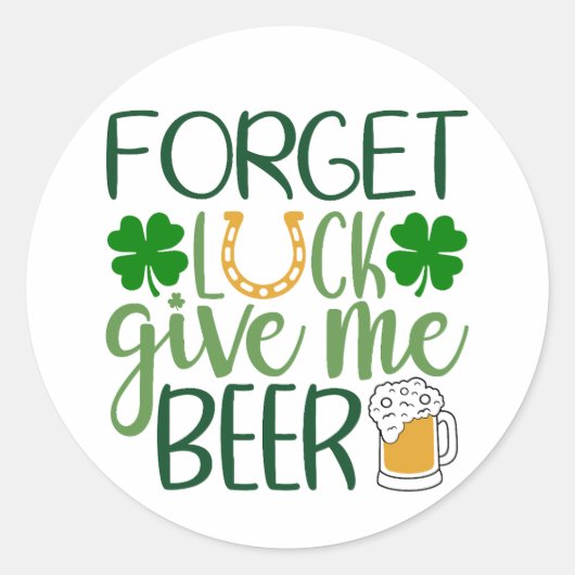 忘れよ与えいMe Beer 🍺☘️ ラウンドシール (正面)
