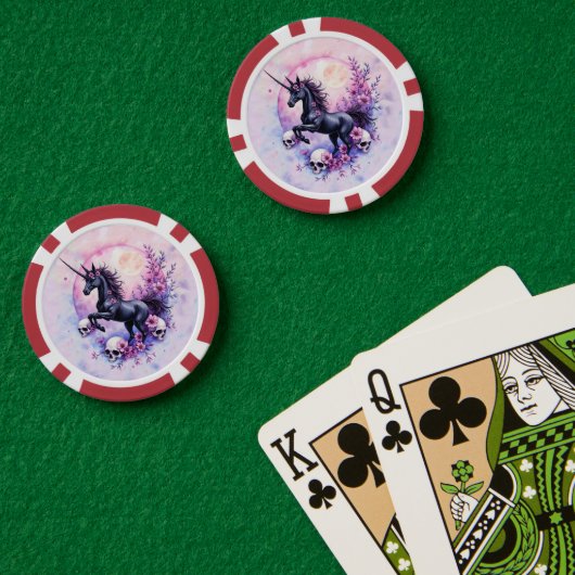 忘れられたバラの中の月明かりのユニコーン、 ポーカーチップ (ポーカーテーブル (ダブル))