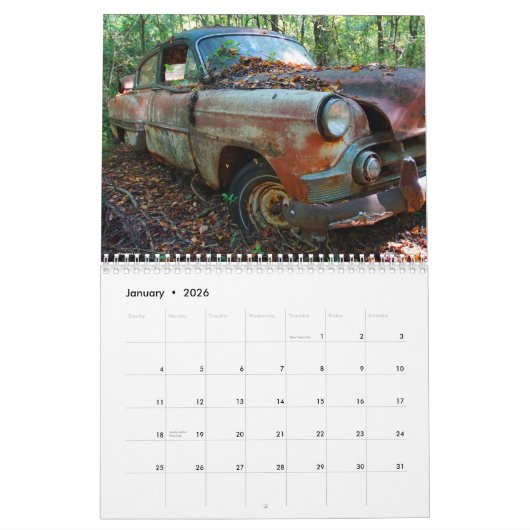 忘れられた乗車のカレンダー カレンダー (1月 2026)